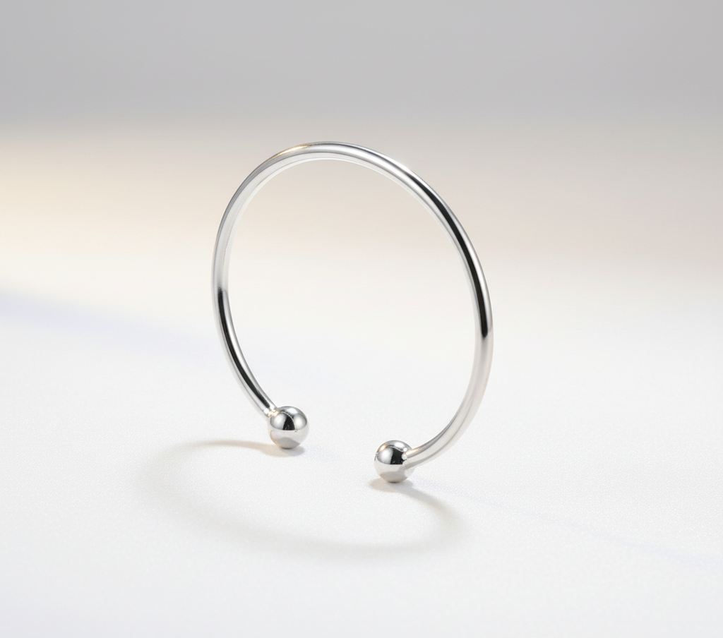 Open Bangle 925 Sterling Silver Armband
