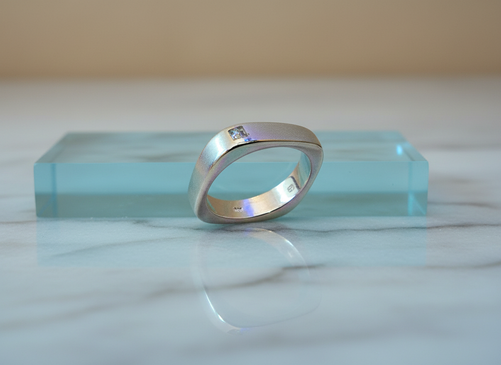 Squared 925 Sterling Silver Ring