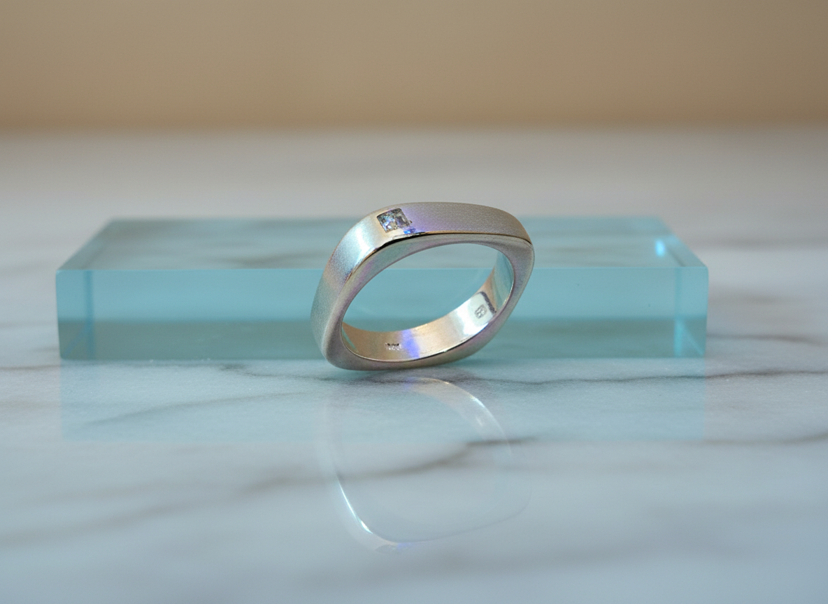 Squared 925 Sterling Silver Ring