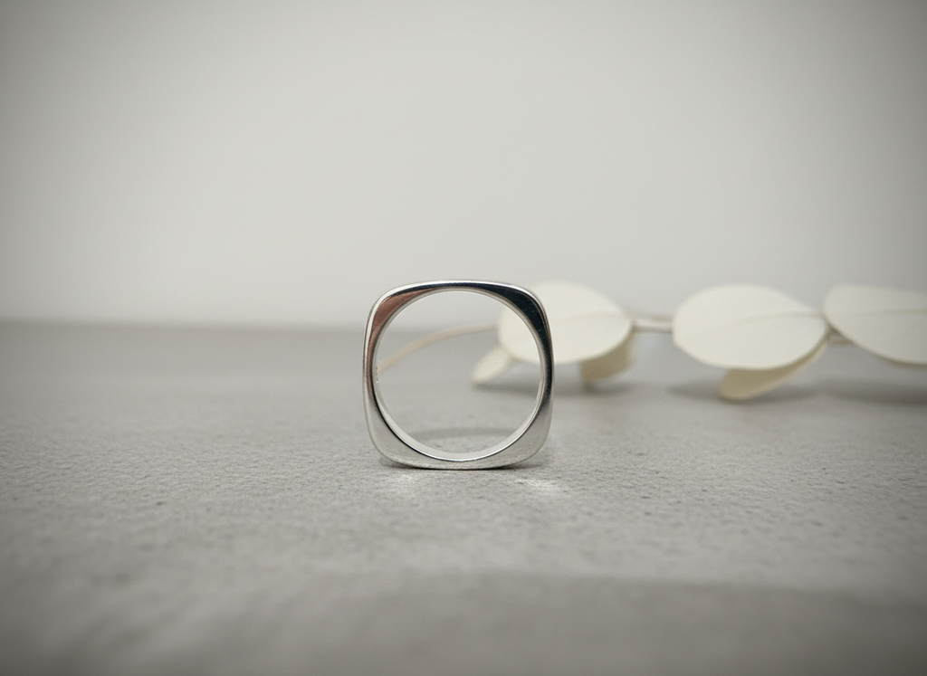 Squared 925 Sterling Silver Ring