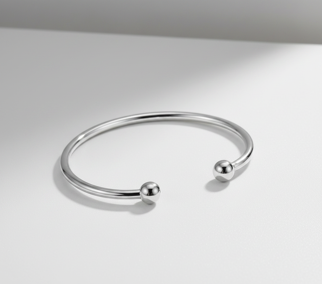 Open Bangle 925 Sterling Silver Armband