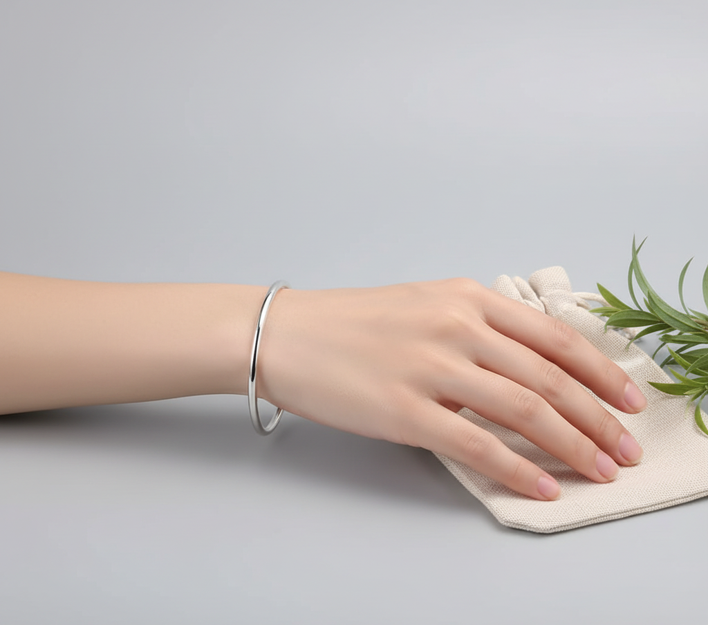 Open Bangle 925 Sterling Silver Armband