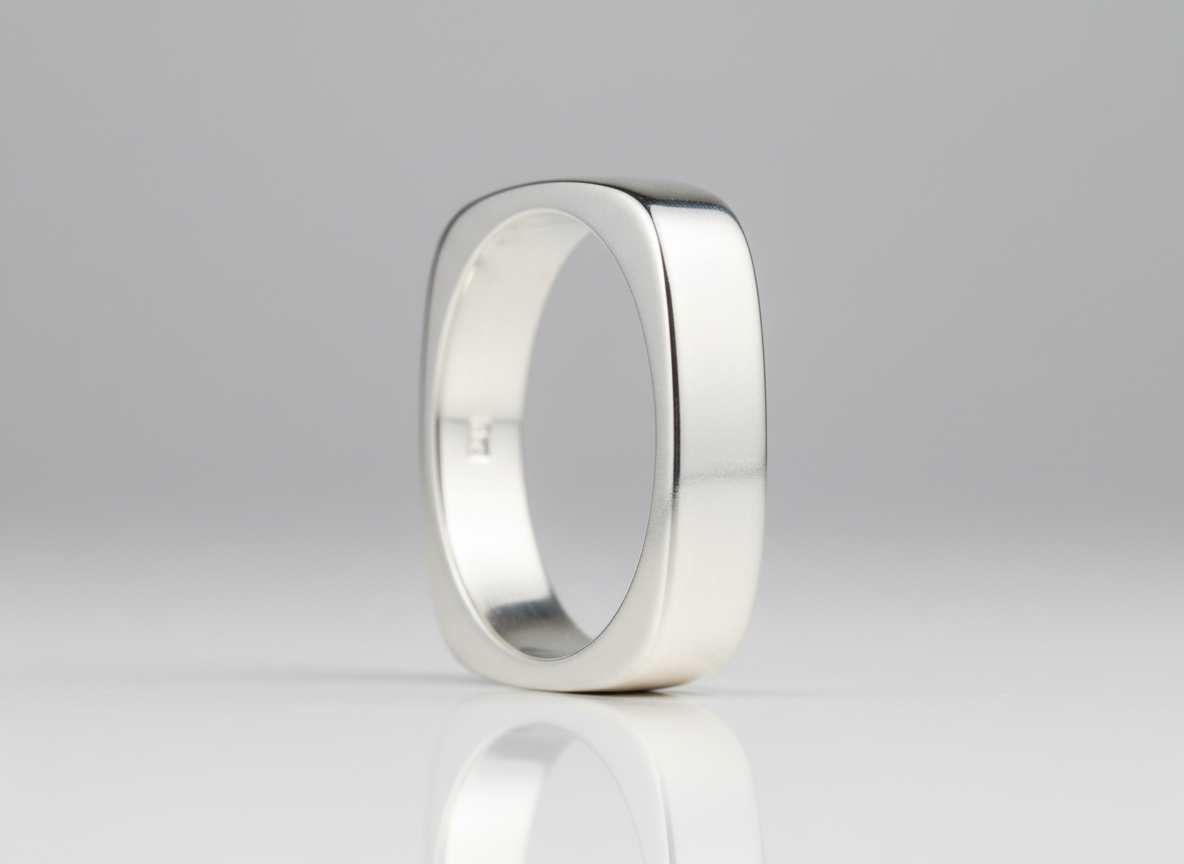 Squared 925 Sterling Silver Ring